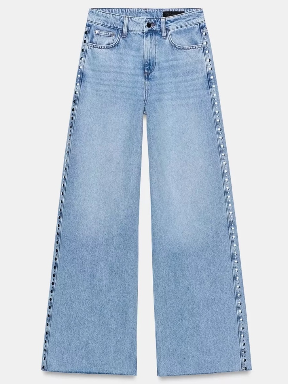 Zara High Waisted Studded Jeans sz. 8